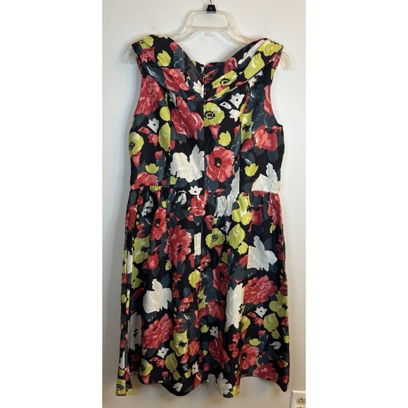 LAFAYETTE 148 Blamu 100% Silk Floral Crisscross A-Line Dress 14 Formal Party - Picture 3 of 13